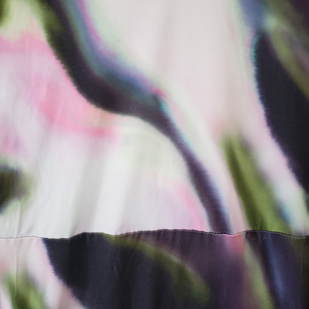 Eloquii Watercolor Marble‎ V Neck Dress Womens Size 20 Pink Green Kimono Sleeve - Picture 3 of 10
